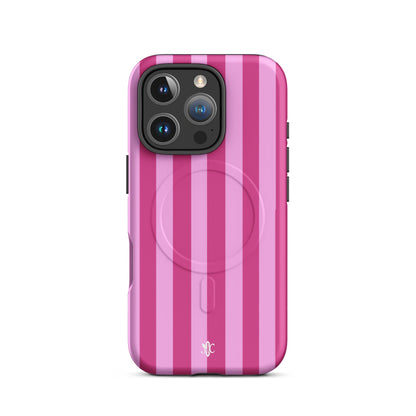 Candy Stripe-MagSafe® tough case for iPhone® - Matte / iPhone 15 Pro